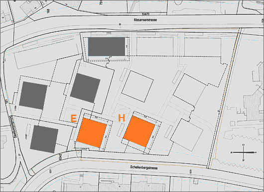 Situation Quartier Heiligkreuz in Chur